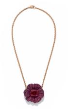 Moda Operandi Irene Neuwirth One Of A Kind Tropical Flower Necklace Set With Ruby An