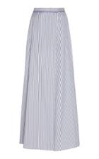 Thierry Colson Silvana Cricket Stripe Cotton Silk Blend Skirt