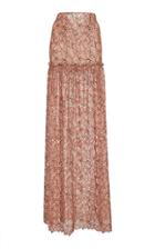 Frederick Anderson Melon Lace Maxi Skirt