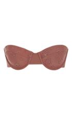 Tori Praver Zola Embroidered Eyelet Strapless Bikini Top