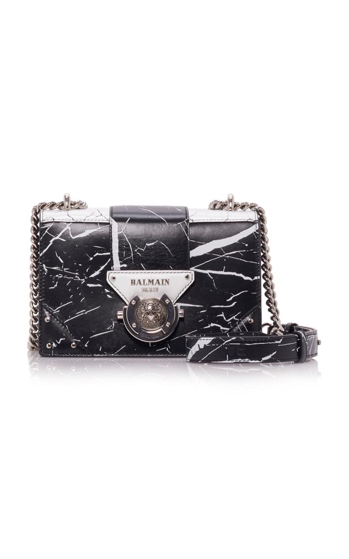 Balmain Ring Box 20 Marbled Leather Bag