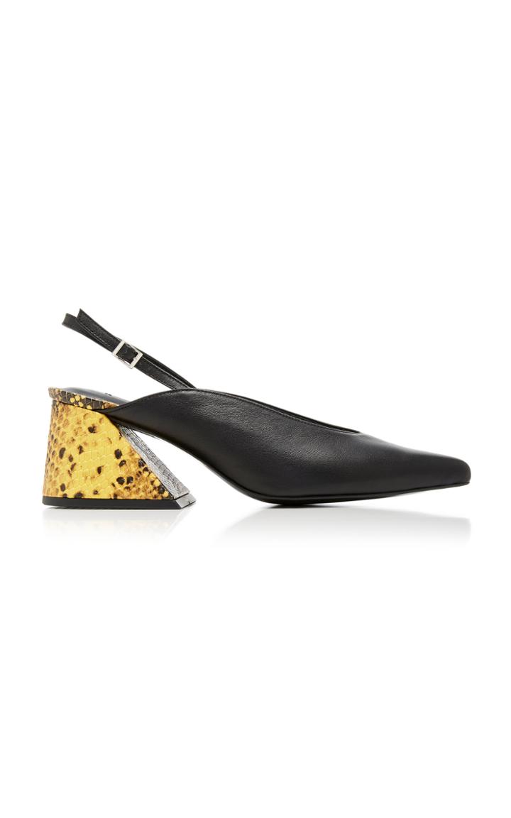 Yuul Yie Amie Two-tone Slingback Leather Pumps