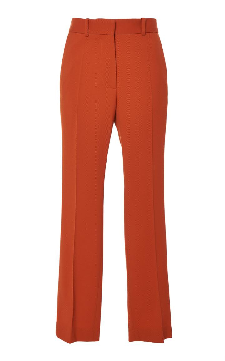 Victoria Beckham Virgin Wool Cropped Trousers