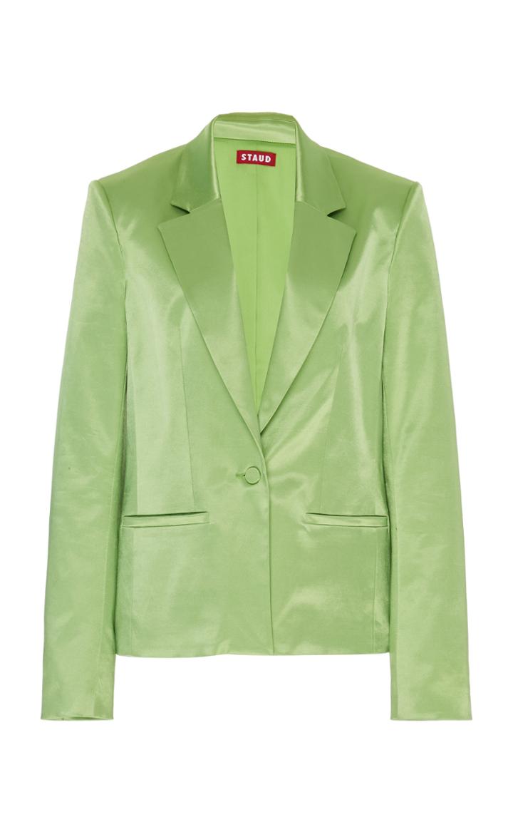 Moda Operandi Staud Madden Satin Blazer Size: S