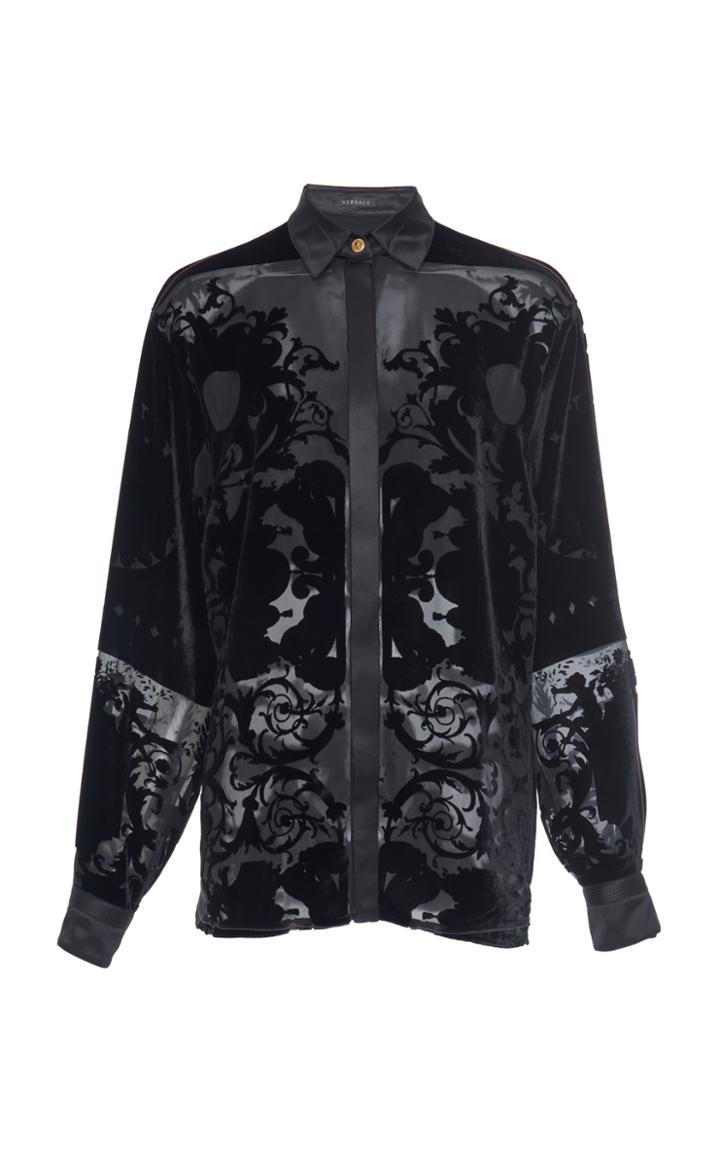 Versace Burnout Velvet Shirt