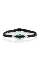 Nikos Koulis Yesterday Ribbon Bracelet With Emerald Baguettes