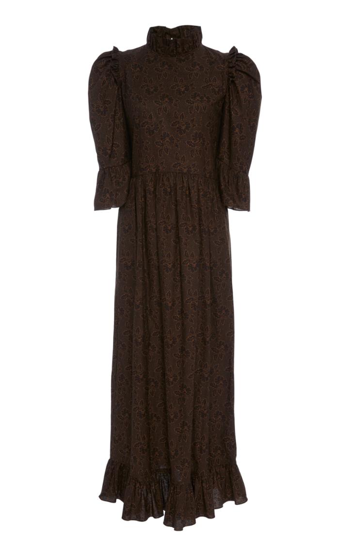 Batsheva Kate Mockneck Cotton Dress