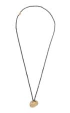 Moda Operandi M. Cohen Gold Coins On Oxidized Chain Necklace