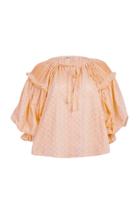 Innika Choo Peach Broderie Anglaise Short Smock Top