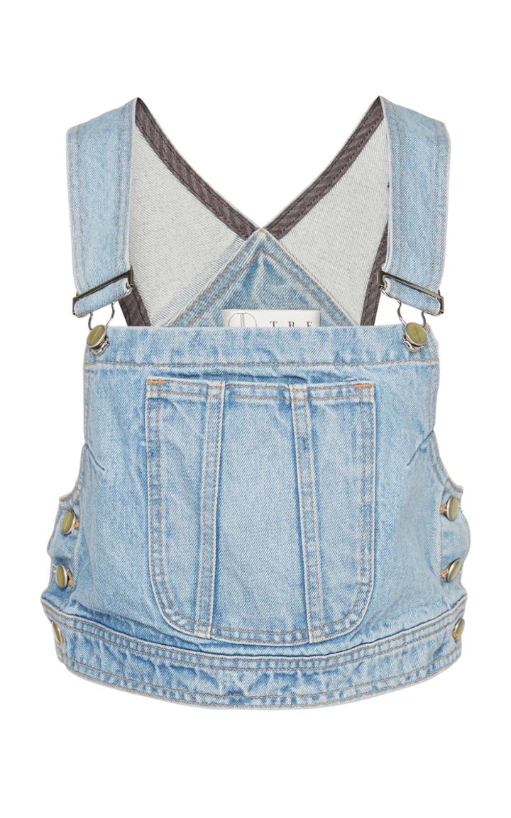 Tre By Natalie Ratabesi Aaliyah Cropped Denim Top