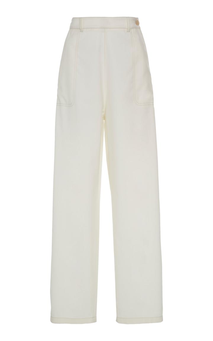 Agnona Lined Wool Straight Leg Trousers