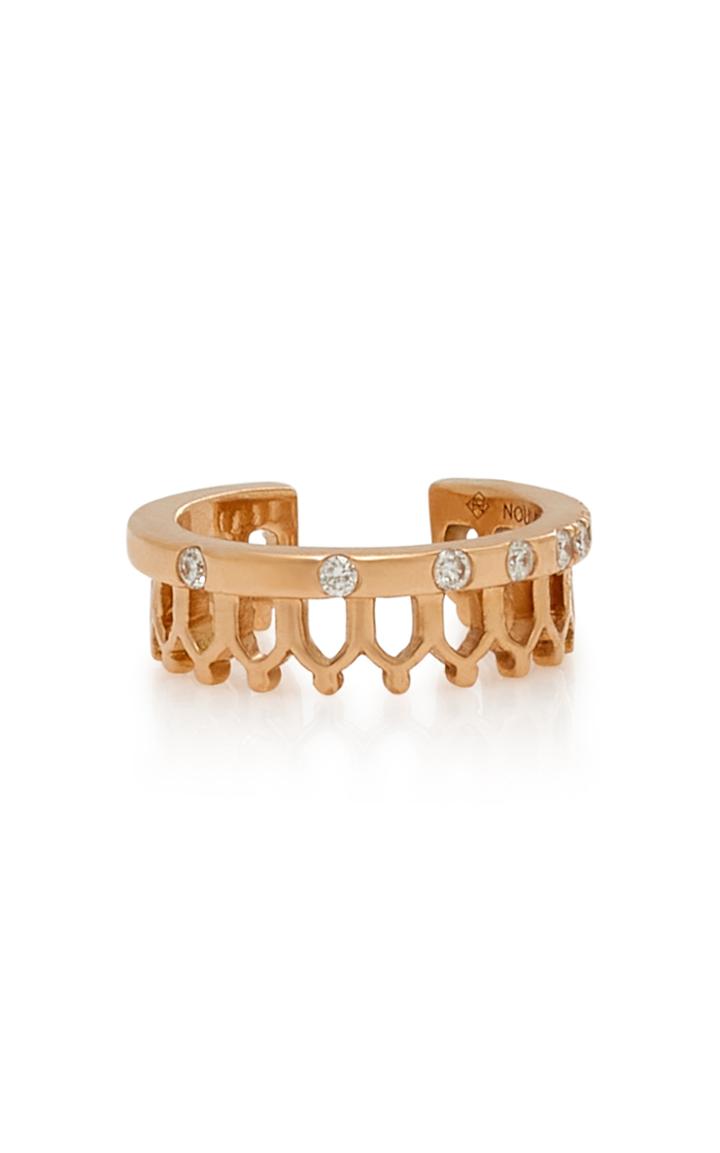 Nouvel Heritage Simple Some 18k Rose Gold Diamond Ear Cuff