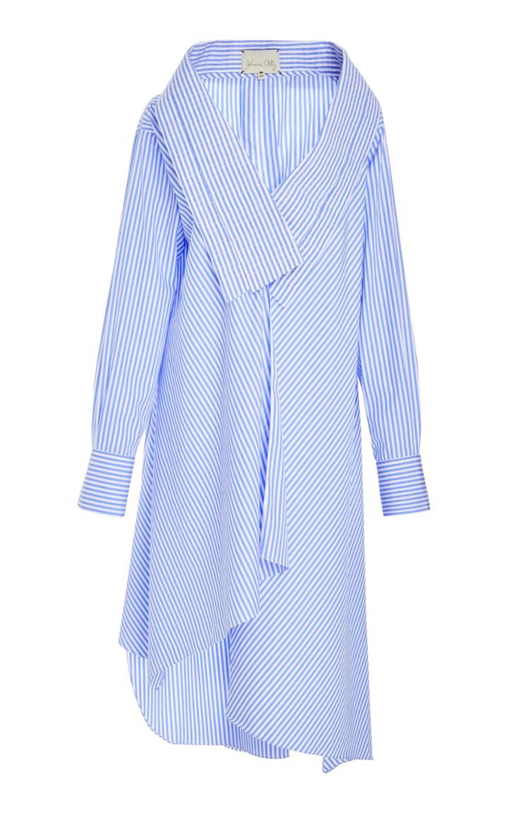 Johanna Ortiz M'o Exclusive Ringo Cotton Poplin Oversized Shirt