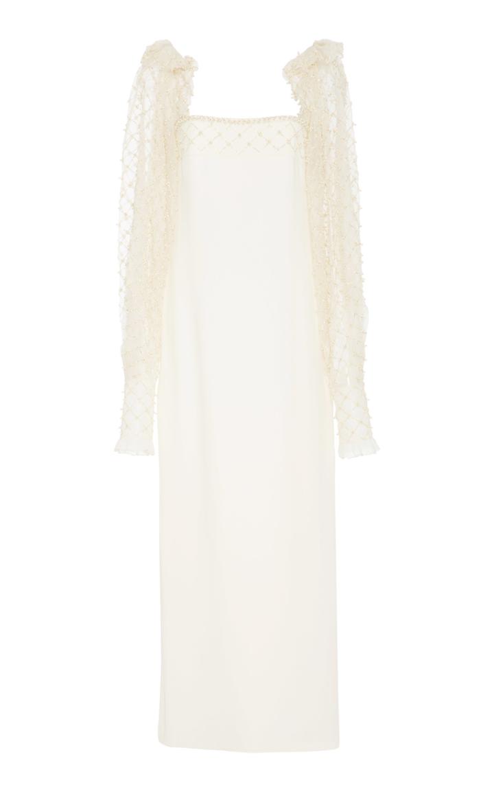 Monique Lhuillier Juliette Sleeve Column Gown
