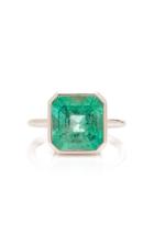 Maria Jose Jewelry 18k White Gold And Emerald Ring Size: 6