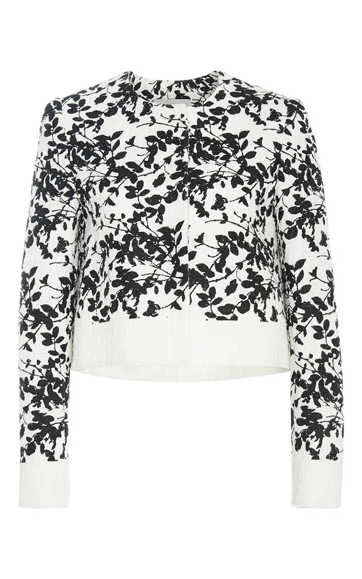 Carolina Herrera Cropped Floral Jacket