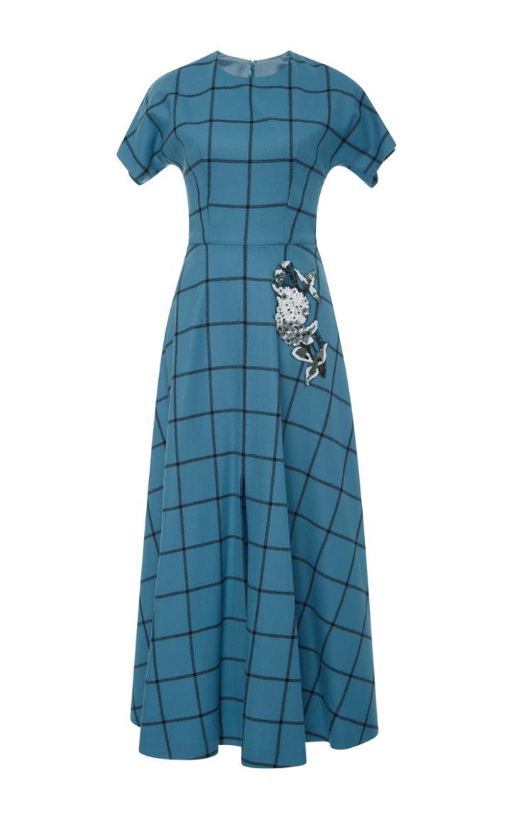 Luisa Beccaria Checkerboard Midi Dress