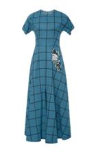Luisa Beccaria Checkerboard Midi Dress