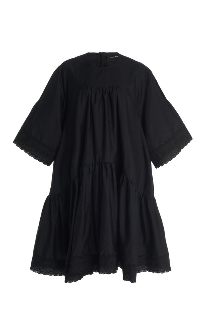 Moda Operandi Simone Rocha Tiered Ruffled Cotton Dress