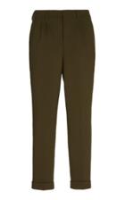 Ami Tapered Pleated Cotton-twill Chinos Size: 38