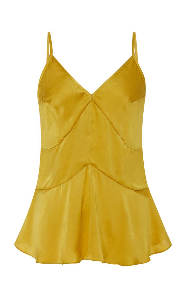 Verandah Silk Charmeuse Plunge Neck Blouse