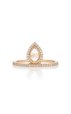 Eva Fehren Mini Gatsby 18k Gold And Diamond Ring Size: 6