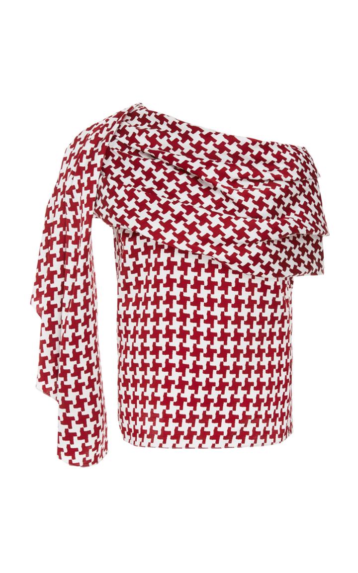Hellessy Waterfall Herringbone Off Shoulder Top