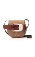 Proenza Schouler Buckled Textured-leather And Suede Bag
