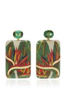 Silvia Furmanovich M'o Exclusive: Marquetry Heliconea Earrings