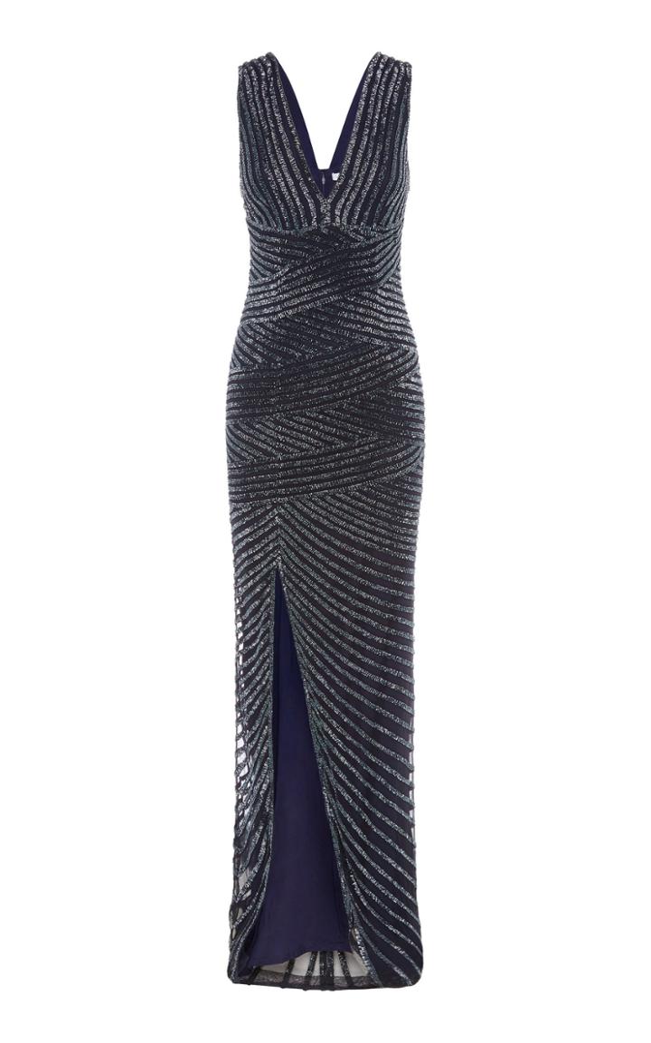 Rachel Gilbert Marisie Hand Beaded Gown