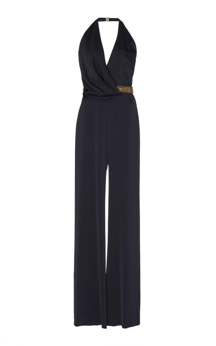 Jenny Packham Semira Twisted Halter Jumpsuit