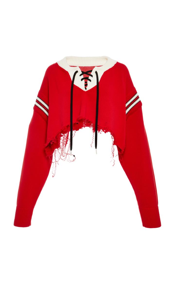 Monse Cropped Hockey Sweater