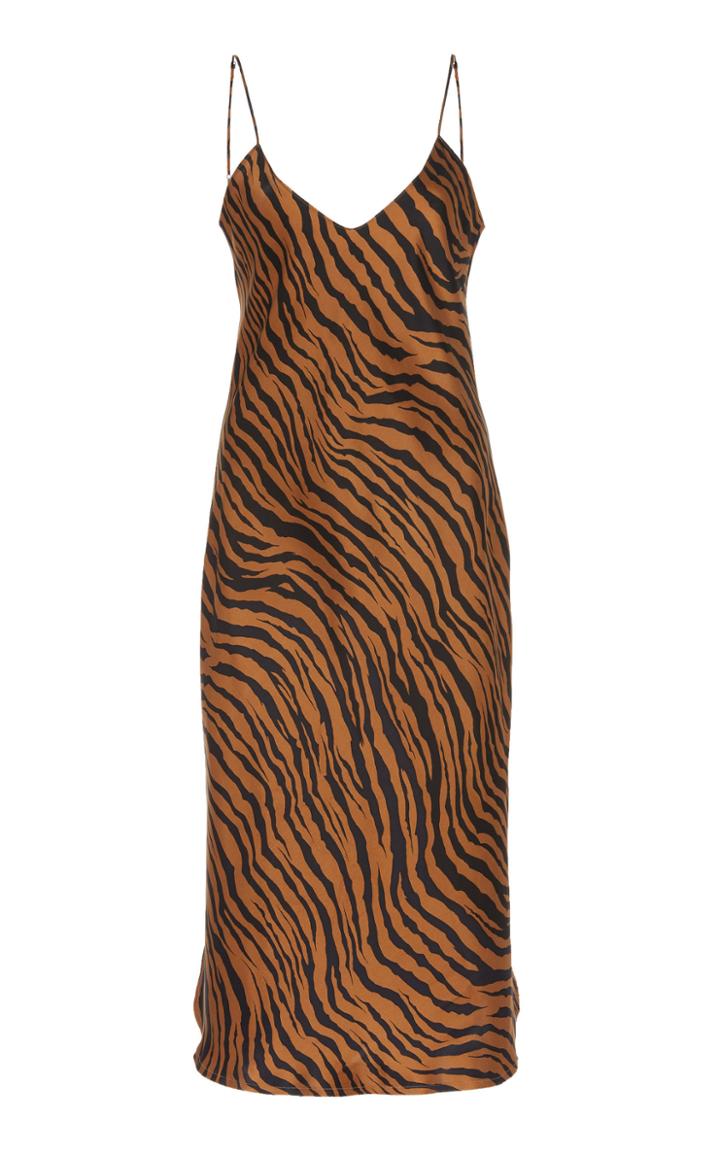 Nili Lotan Tiger Silk Cami Dress