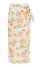 Rejina Pyo Robin Printed Cotton-blend Midi Skirt