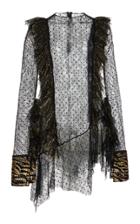 Moda Operandi Anas Jourden Laced Polka-dot Print Mini Dress Size: 34