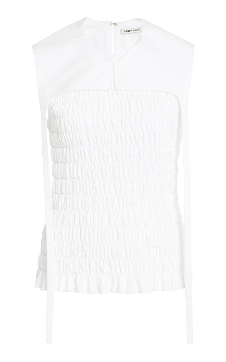 Moda Operandi Sandy Liang Dern Ruched Sleeveless Top