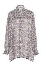 Victoria Beckham Oversized Floral Silk-blend Top