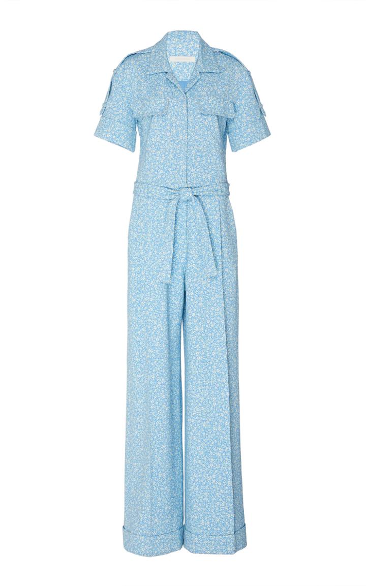 Moda Operandi Jonathan Simkhai Owen Floral-printed Crepe Jumpsuit Size: 0