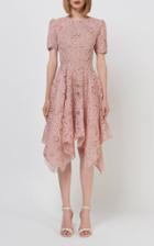 Moda Operandi Costarellos Raisie Embroidered Organza Handkerchief Dress
