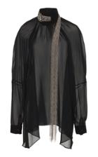 Christopher Kane Bead-embellished Silk Chiffon Blouse