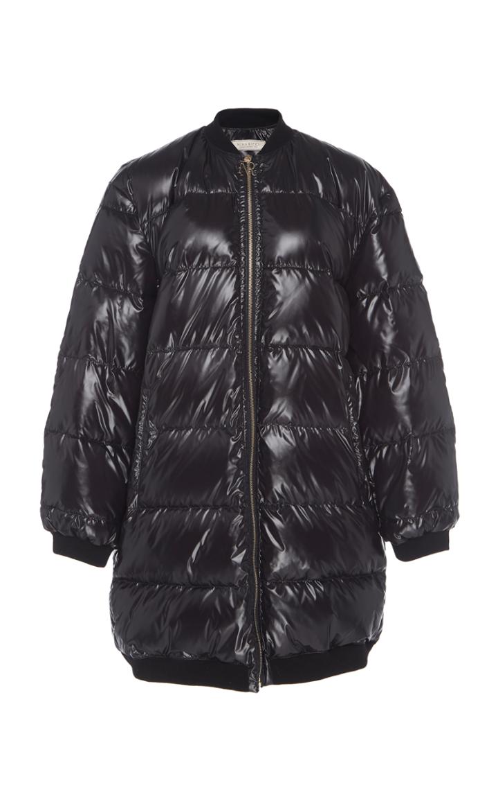 Nina Ricci Technical Habutai Long Down Jacket
