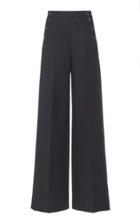 Moda Operandi Max Mara Cest Button-detailed Wool Wide-leg Trousers