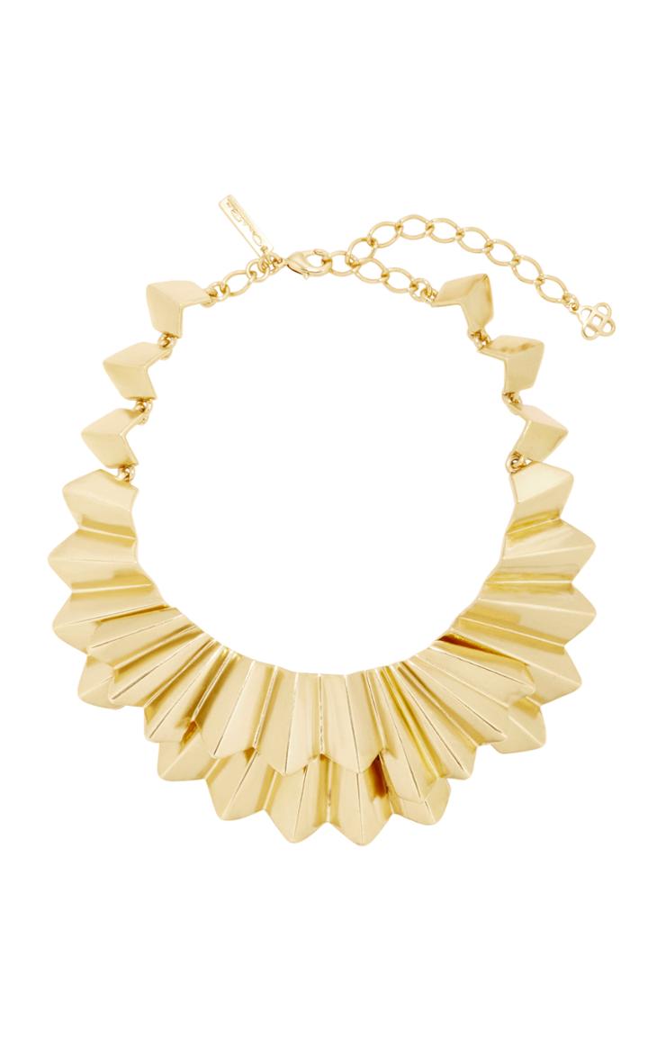 Oscar De La Renta Gold-tone Brass Necklace