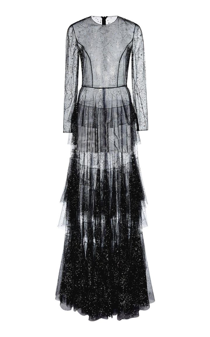 Moda Operandi Ralph & Russo Silver-star Embellished Tulle Gown Size: 34