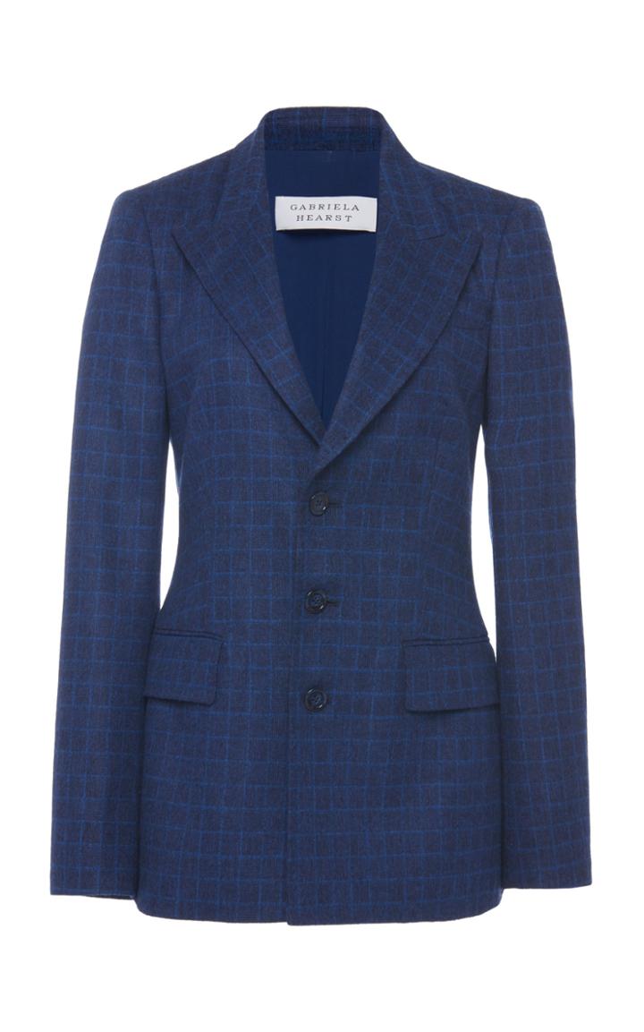 Gabriela Hearst Angela Checked Sportswear Wool-blend Blazer