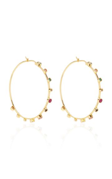 Carolina Neves 18k Gold And Multi-stone Hoop Earrings