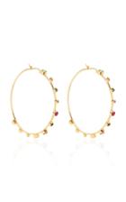 Carolina Neves 18k Gold And Multi-stone Hoop Earrings