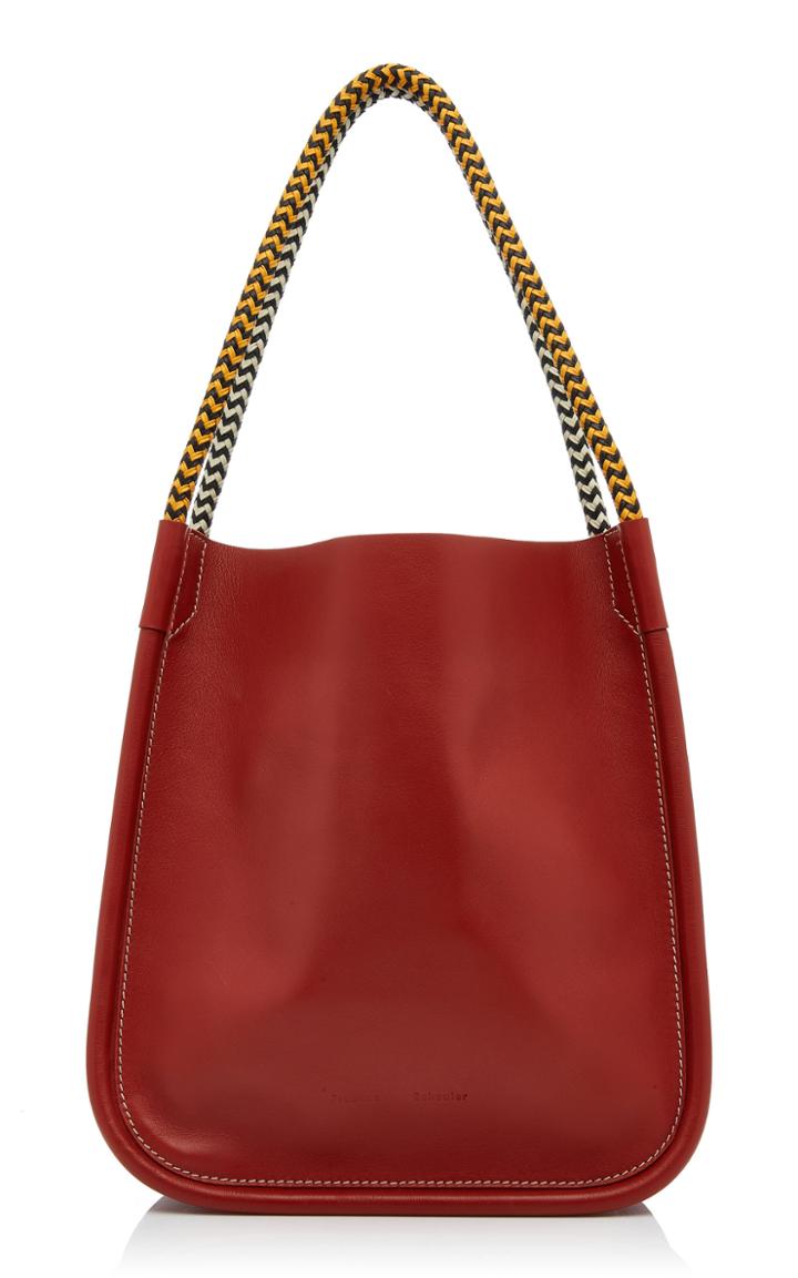 Proenza Schouler L Contrast Handle Leather Tote