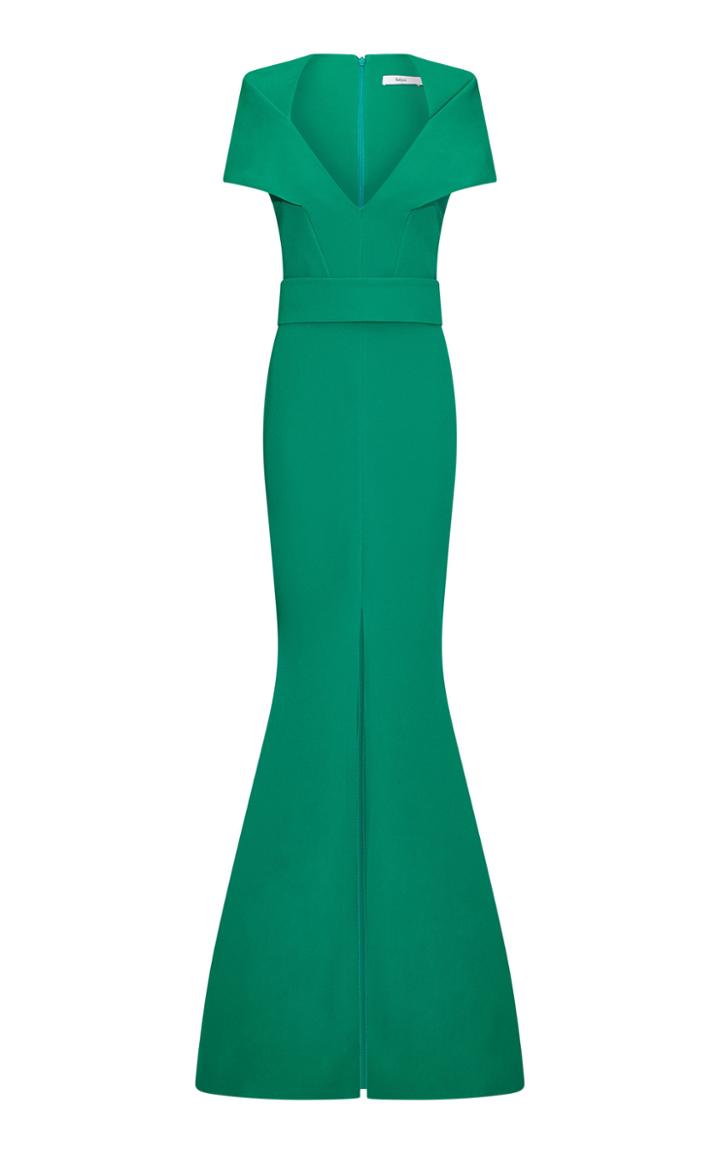 Safiyaa Hydrona Crepe V-neck Dress