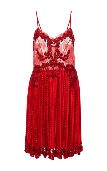 Givenchy Embroidered Lace Bodice Dress